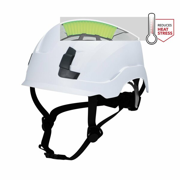 Ge Safety Helmet, Vented, White GH400W